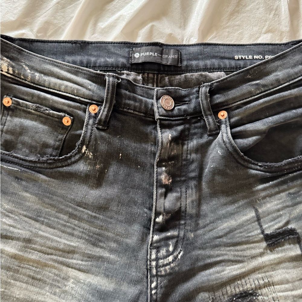 Distressed Purple Brand Jeans - Picture 5 of 10